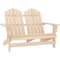 Berkfield Home 2-Seater Garden Adirondack Chair Solid Fir Wood in Brown