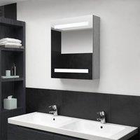 Berkfield Home LED Bathroom Mirror Cabinet Concrete Grey 50x14x60 cm | Size: 50 x 14 x 60 cm