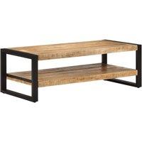 Berkfield Home Coffee Table 120x55x40 cm Solid Wood Mango in Brown | Size: 120 x 55 x 40 cm