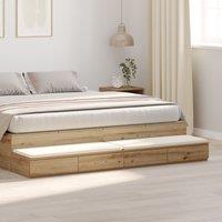 Berkfield Home Bed Drawers Artisan Oak 200x36.5x16.5 cm Engineered Wood in Brown