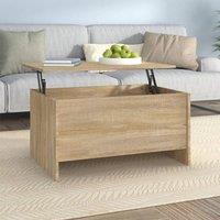 Berkfield Home Coffee Table Sonoma Oak 80x55.5x41.5 cm Engineered Wood in Brown