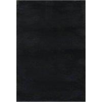 Berkfield Home Washable Rug Soft Shaggy 160x230 cm Anti Slip Black | Size: 100 cm diameter