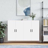 Berkfield Home Wall Mounted Cabinets 2 pcs White 69.5x34x90 cm