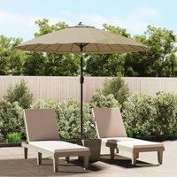 Berkfield Home Outdoor Parasol with Aluminium Pole 270 cm Taupe in Beige