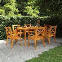 Berkfield Home Garden Table 160x90x75 cm Solid Wood Acacia in Brown | Size: 160 x 90 x 75 cm