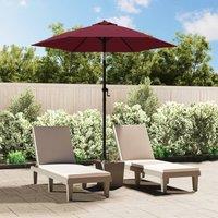 Berkfield Home Parasol Burgundy 200x224 cm Aluminium in Red