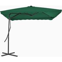 Berkfield Home Outdoor Parasol with Steel Pole 250x250 cm Green