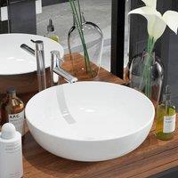 Berkfield Home Basin Round Ceramic White 41.5x13.5 cm