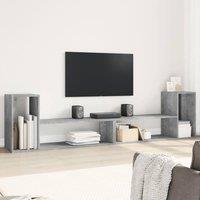 Berkfield Home TV Cabinets 2 pcs Concrete Grey 100x30x50 cm Engineered Wood | Size: 100 x 30 x 50 cm