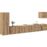 Berkfield Home 5 Piece TV Cabinet Set Wall-mounted Artisan Oak Engineered Wood