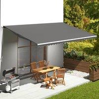 Berkfield Home Replacement Fabric for Awning Anthracite 6x3.5 m