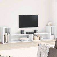 Berkfield Home TV Cabinets 2 pcs White 100x30x50 cm Engineered Wood | Size: 100 x 30 x 50 cm