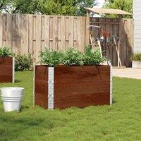 Berkfield Home Garden Planter Brown 100x50 cm Solid Wood Pine