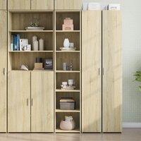 Berkfield Home Highboard Sonoma Oak 40x41x185 cm Engineered Wood in Brown | Size: 40 x 41 x 185 cm