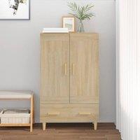 Berkfield Home Highboard Sonoma Oak 70x31x115 cm Engineered Wood in Brown | Size: 70 x 31 x 115 cm