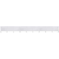 Berkfield Home 9-panel Wind Screen Fabric 1200x120 cm Sand White