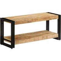 Berkfield Home TV Cabinet 90x30x40 cm Solid Mango Wood in Brown | Size: 90 x 30 x 40 cm