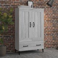 Berkfield Home Highboard Grey Sonoma 70x31x115 cm Engineered Wood | Size: 70 x 31 x 115 cm