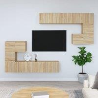 Berkfield Home Wall-mounted TV Cabinet Sonoma Oak Engineered Wood in Brown