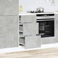 Berkfield Home Bottom Cabinet Concrete Grey 40x46x81.5 cm Engineered Wood