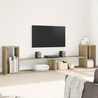 Berkfield Home TV Cabinets 2 pcs Sonoma Oak 100x30x50 cm Engineered Wood in Brown | Size: 100 x 30 x 50 cm