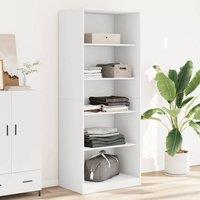 Berkfield Home Wardrobe White 80x50x200 cm Engineered Wood | Size: 80 x 50 x 200 cm