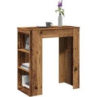 Berkfield Home Bar Table with Racks Old Wood 95x47x103.5 cm Engineered Wood in Brown