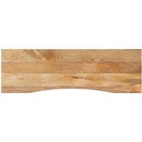 Berkfield Home Desk Top with Curve 160x50x2.5 cm Solid Wood Rough Mango in Brown