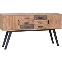 Berkfield Home Side Cabinet 110x30x75 cm Solid Teak in Brown | Size: 110 x 30 x 75 cm