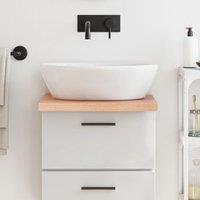 Berkfield Home Bathroom Countertop Light Brown 40x60x(2-4) cm Treated Solid Wood