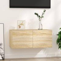 Berkfield Home Wall Cabinet Sonoma Oak 80x35x36.5 cm Engineered Wood in Brown