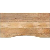 Berkfield Home Desk Top with Curve 110x60x2.5 cm Solid Wood Rough Mango in Brown