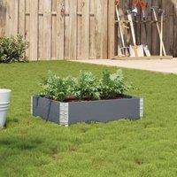 Berkfield Home Garden Planter Grey 80x60 cm Solid Wood Pine