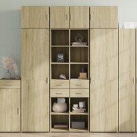 Berkfield Home Highboard Sonoma Oak 70x42.5x185 cm Engineered Wood in Brown
