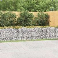 Berkfield Home Arched Gabion Raised Bed 600x100x100 cm Galvanised Iron in Silver | Size: 600 x 100 x 100 cm