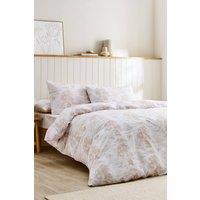 CHRISTY 'Botanical Palace' Regal Inspired Cotton Percale Duvet Cover Set in Beige | Size: Double