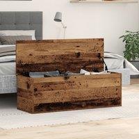 Berkfield Home Storage Box - Old Wood, 102x35x35 cm, Made from Engineered Wood in Brown | Size: 102 x 35 x 35 cm