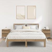 Berkfield Home Bed Cabinets 2 pcs Artisan Oak 40x35x50 cm Engineered Wood in Beige | Size: 40 x 35 x 50 cm