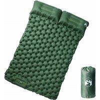 Berkfield Home Self Inflating Camping Mattress with Pillows 2-Person Green