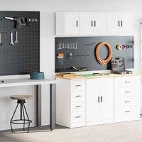Berkfield Home Garage Cabinets 2 pcs White Engineered Wood
