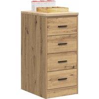 Berkfield Home Garage Storage Cabinet Artisan Oak 40x51x85 cm Solid Wood Pine in Brown | Size: 40 x 51 x 85 cm