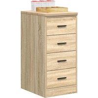 Berkfield Home Garage Storage Cabinet Sonoma Oak 40x51x85 cm Solid Wood Pine in Brown | Size: 40 x 51 x 85 cm
