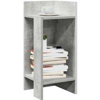 Berkfield Home Side Tables 2 pcs with Shelf Concrete Grey 25.5x27x60 cm