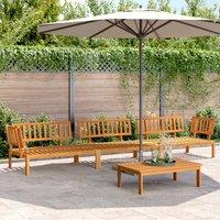 Berkfield Home 4 Piece Garden Pallet Sofa Set Solid Wood Acacia in Brown