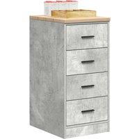 Berkfield Home Garage Storage Cabinet Concrete Grey 40x51x85 cm Solid Wood Pine | Size: 40 x 51 x 85 cm