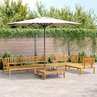 Berkfield Home 5 Piece Garden Pallet Sofa Set Solid Wood Acacia in Brown