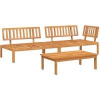 Berkfield Home 3 Piece Garden Pallet Sofa Set Solid Wood Acacia in Brown
