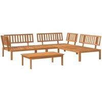 Berkfield Home 4 Piece Garden Pallet Sofa Set Solid Wood Acacia in Brown