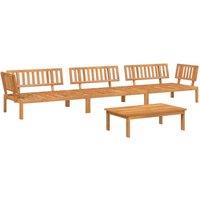 Berkfield Home 4 Piece Garden Pallet Sofa Set Solid Wood Acacia in Brown