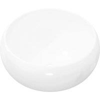 Berkfield Home Basin Round Ceramic White 40x15 cm